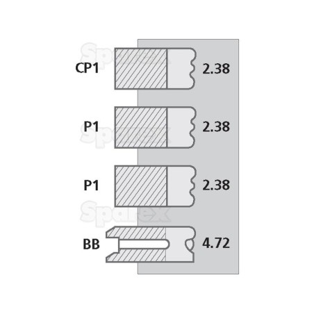 Pierścienie +0.020'' (0.50mm)