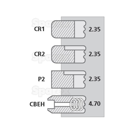 Pierścienie +0.020'' (0.50mm)