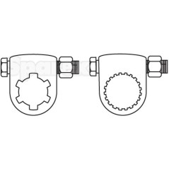 Adaptery WOM - Wymiary żeńskie 1 3/8'' - 6 x Wymiary męskie 1 3/8'' - 6 z Śruby zaciskowe. 