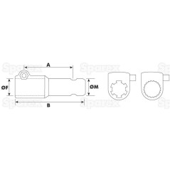 Adaptery WOM - Wymiary żeńskie 1 3/8'' - 6 x Wymiary męskie 1 3/8'' - 6 z Sworzeń szybkiego uwalniania. 