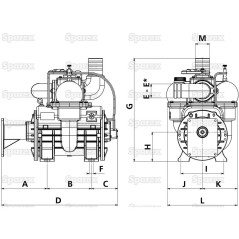 Pompa próżniowa - MEC11000H - Napęd hydrauliczny - 1000 RPM 