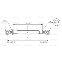 Ciegla górne (Kat.1/1) Kula and Kula, 1 1/8'', Długość min: 724.6mm. 