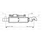 Cięgło hydrauliczne (Kat.-/2) i CBM Q.R. Hak, średnica cylindra: 63mm, Długość min : 540mm.