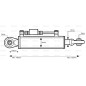 Cięgło hydrauliczne (Kat.1/1) Kula i Kula, średnica cylindra: 50mm, Długość min : 460mm.