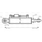 Cięgło hydrauliczne (Kat.1/1) Kula i Kula, średnica cylindra: 50mm, Długość min : 460mm.