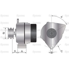 Alternator (Mahle) - 14V, 120 Ampery 