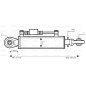 Cięgło hydrauliczne (Kat.2/2) Kula i Kula, średnica cylindra: 63mm, Długość min : 535mm.