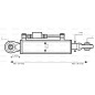 Cięgło hydrauliczne (Kat.2/2) Kula i Kula, średnica cylindra: 63mm, Długość min : 620mm.