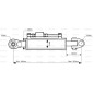 Cięgło hydrauliczne (Kat.3/3) Przegub i Kula, średnica cylindra: 90mm, Długość min : 640mm.