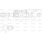 Cięgło hydrauliczne (Kat.36mm/4) Przegub i CBM Q.R. Hak, średnica cylindra: 120mm, Długość min : 760mm.