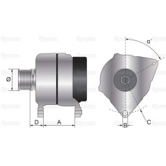 Alternator (Mahle) - 14V, 120 Ampery 