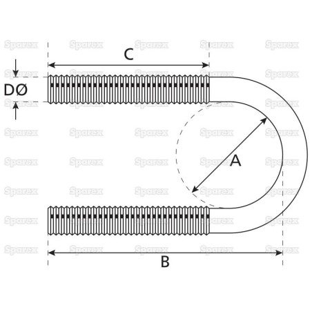 Cybanty U z nakretkami- M10x60mm Długość: 90mm