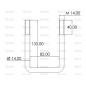 Cybanty U z nakretkami- M14x82mm Długość: 133mm