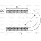 Cybanty U z nakretkami- M6x21mm Długość: 48mm