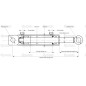 Cylinder hydrauliczny podwójnego działania z końcówkami, 20 x 32 x 100mm