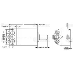 Danfoss silnik hydrauliczna OMM20 20cc/rev z 16mm Cylindryczny wału 