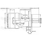 Danfoss silnik hydrauliczna OMR100 100cc/rev z 25mm Cylindryczny wału