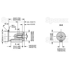 Danfoss silnik hydrauliczna OMR100 100cc/rev z 25mm Cylindryczny wału 