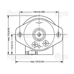 Danfoss silnik hydrauliczna OMR100 100cc/rev z 25mm Cylindryczny wału 