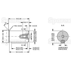 Danfoss silnik hydrauliczna OMS100 100cc/rev z 32mm Cylindryczny wału 