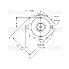 Danfoss silnik hydrauliczna OMS100 100cc/rev z 32mm Cylindryczny wału 