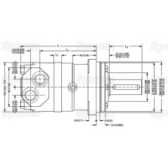 Danfoss silnik hydrauliczna OMT200 200cc/rev z 40mm Cylindryczny wału 