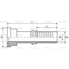 Dicsa 1/2'' x 30.2mm Kołnierz (3000psi) 