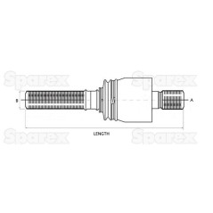 Przegub osiowy, Długość: 140mm 