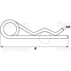 Przetyczka , Spinacz Ø4mm x 95mm 