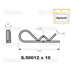 Przetyczka , Spinacz Ø4mm x 95mm 