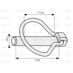 Przetyczka , Sworzeń Ø10.5mm x 44.5mm 