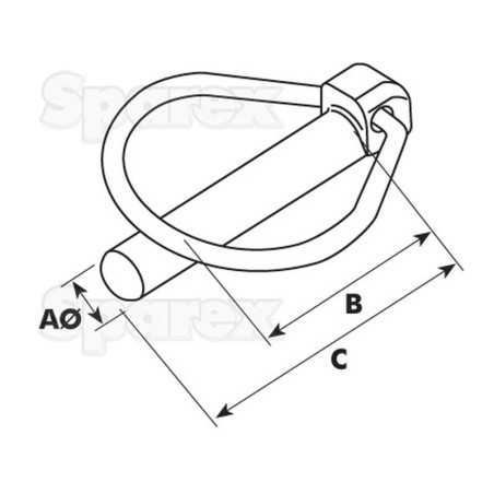 Przetyczka , Sworzeń Ø10.5mm x 44.5mm (150 szt Mała łopatka)