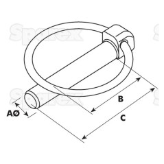 Przetyczka okrągła, Sworzeń Ø10.5mm x 44.5mm 