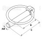 Przetyczka okrągła, Sworzeń Ø4.5mm x 35mm (10 szt agropak)