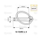 Przetyczka okrągła, Sworzeń Ø9.5mm x 80mm (4 szt agropak)