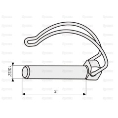 Prztyczka rury, Sworzeń Ø10mm x 55mm 