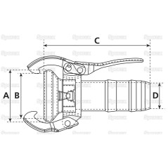 Przyłącze - Żeńska 3 '' (89mm) x3'' (76mm) (galvanizado) 