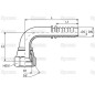 Dicsa JIC 37° Wkłąd węża 5/16'' x 9/16'' Gwint żeński 90° Złączka kątowa