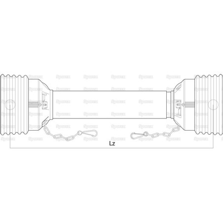 PTO Rura Ochronna - Easylock, (Lz) Długość: 1510mm, Wielkość: Duża ochrona. (Dostarczany z 2 x 63mm, 1 x 54mm, 1 x 60mm...