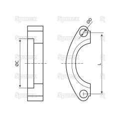 Dicsa Kołnierz dzielony SAE 1'' x 45.24mm (3000psi) 