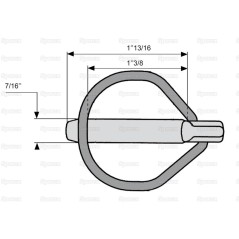 Rebug Przetyczka zabezpieczająca, Sworzeń Ø10.5mm x 46mm 