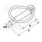 Rebug Przetyczka zabezpieczająca, Sworzeń Ø10.5mm x 46mm (2 szt agropak)