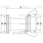 Redukcja żeńska-męska - 5 to 4'' (133-108mm) (galvanizado)