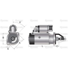 Rozrusznik - 12V, 4Natężenie, z kołem redukcyjnym (Mahle) 