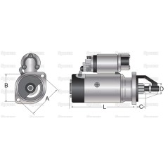 Rozrusznik - 12V, 0.8Natężenie (Lucas TVS) 