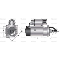 Rozrusznik - 12V, 2.2Natężenie (Sparex) 