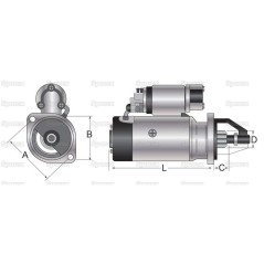 Rozrusznik - 12V, 2.7Natężenie (Sparex)