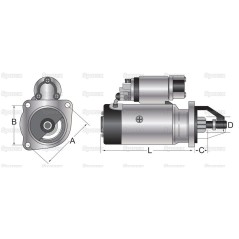 Rozrusznik - 12V, 2.8Natężenie (Sparex)