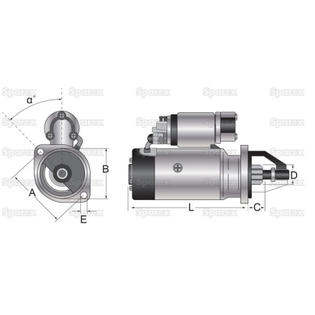 Rozrusznik - 12V, 3.1Natężenie (Mahle)