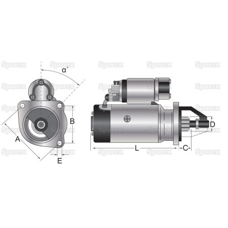 Rozrusznik - 12V, 3.1Natężenie (Mahle)